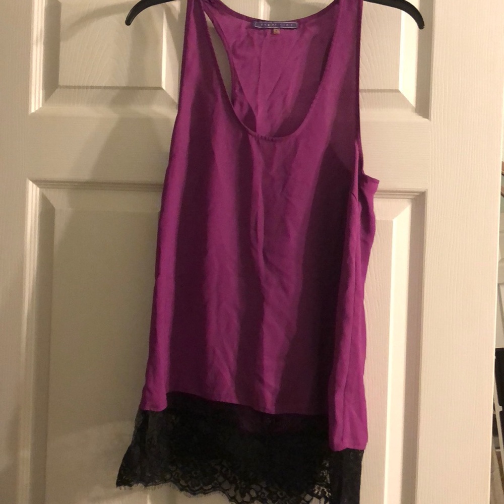 Sugar Lips Fushia/Black Lace Tank